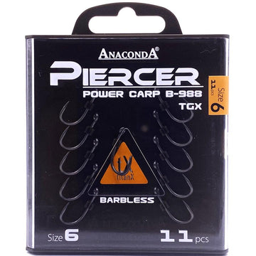 ANACONDA Piercer Power Carp B-988 TGX szakállnélküli pontyozó horog