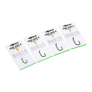Korda Basix Wide Gape Barbless Horog