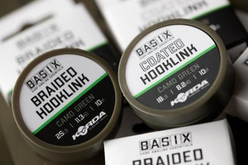 Korda Basix Braided Hooklink 25lb 10m - fonott horogelőke