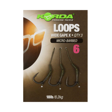 Korda Loop Rigs DF Wide Gape 18lb - előkötött horgok