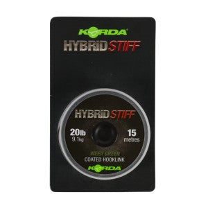 Korda Hybrid Stiff 20lb weed green 15m - előkezsinór