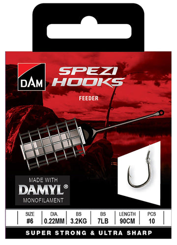 DAM SPEZI FEEDER 6 0.22MM 3.2KG 90CM 10PCS