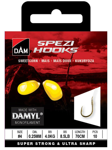 DAM SPEZI SWEETCORN 4 0.25MM 4.0KG 70CM 10PC