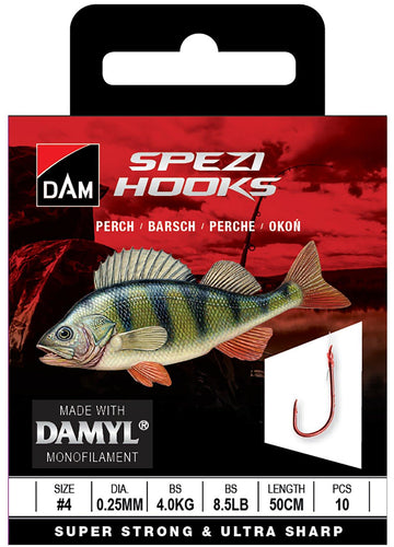 DAM SPEZI PERCH 4 0.25MM 4.0KG 50CM 10PCS