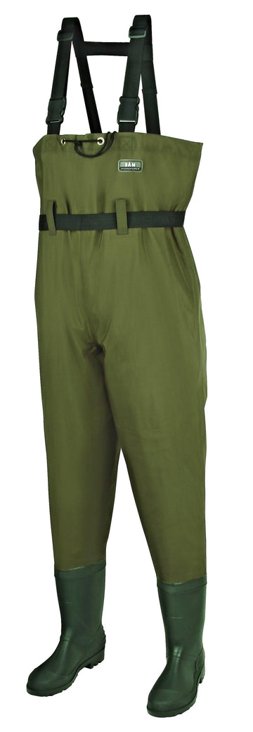 DAM HYDROFORCE NYLON TASLAN CHEST WADER 42/43 GREEN