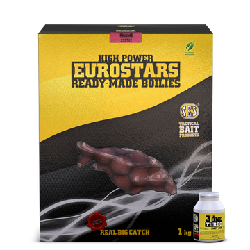 Eurostar Ready-Made Boilies + 50 ml 3 in One Turbo Bait Dip
