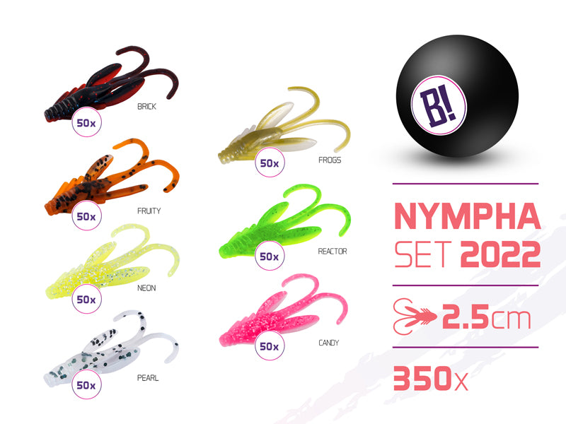 BOMB Nympha csali szett 2022 színek 2,5cm / 350db