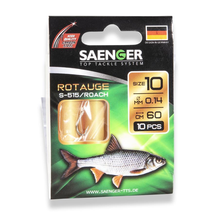 SAENGER Roach előkötött horog / 60cm / 10db
