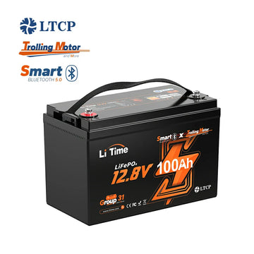 LiTime 12 Volt 100Ah TM Lithium Marine - LiFePo4 Bluetooth akkumulátor