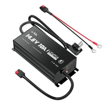 LiTime 12V 10A lítium beépített akkumulátortöltő IP65 vízálló