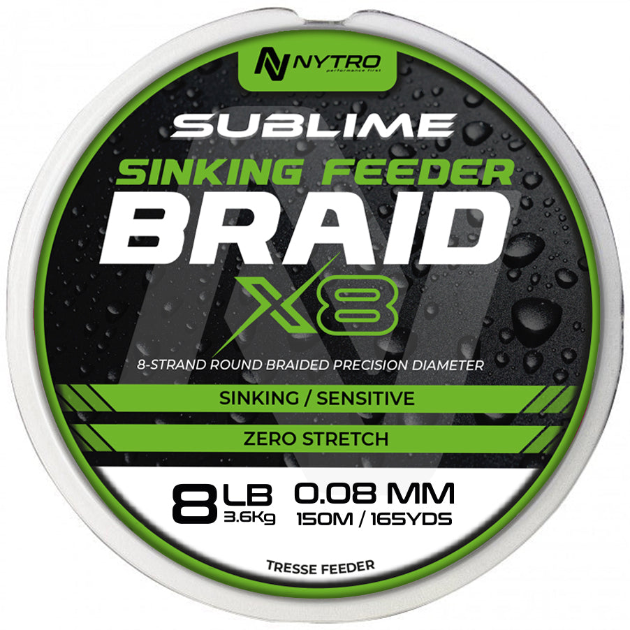 NYTRO - SUBLIME X9 SINKING FEEDER BRAID - Fonott zsinór