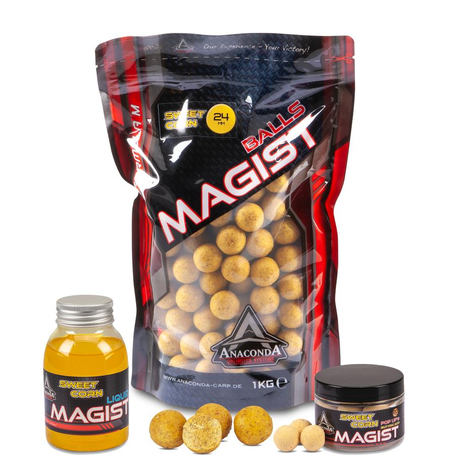 ANACONDA Magist Balls Sweetcorn/Édeskukorica pop up + 250ml liquid szett
