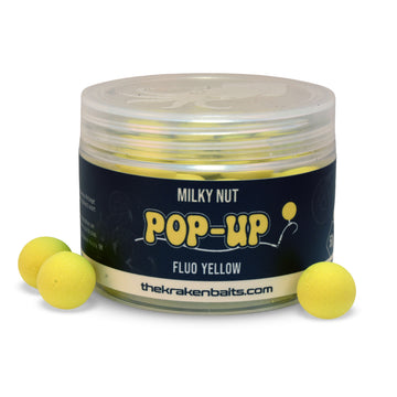 The Kraken Baits - Milky Nut Fluo Yellow Pop-Ups