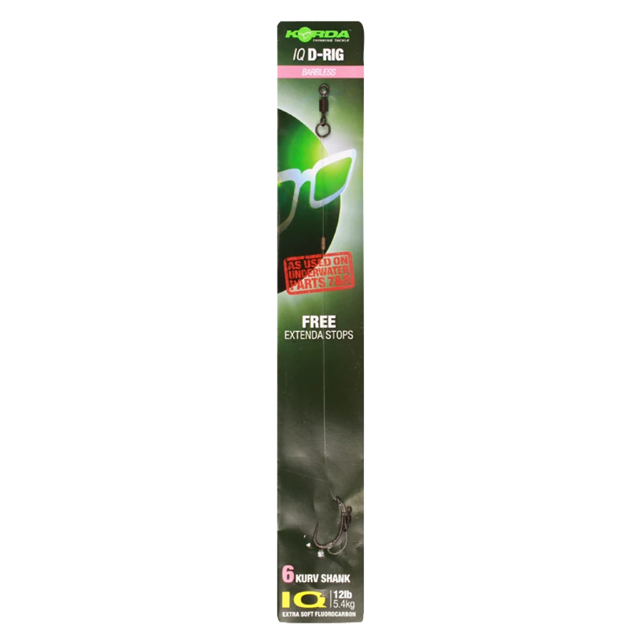 Korda IQ D Rig Kurv 15lb - Előkötött horog