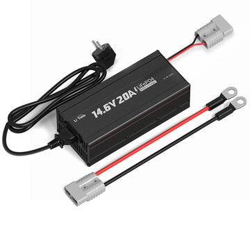 LiTime 14.6V 20A lithium akkumulátor töltő, 12V LiFePo4 Lithium akkumulátorokhoz