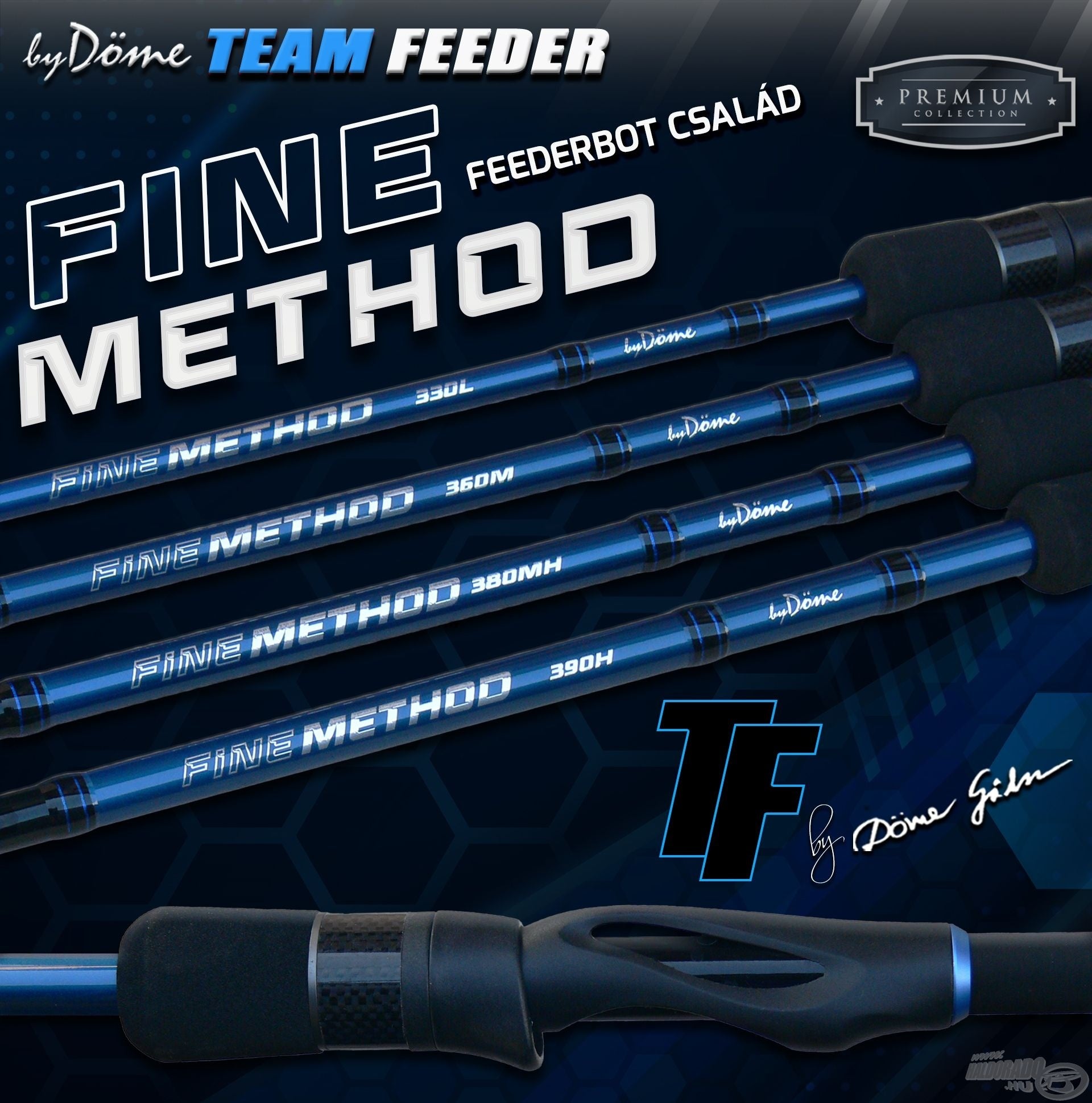 By Döme TEAM FEEDER Fine Method Feeder 390H horgászbot + Dobókesztyű ujj