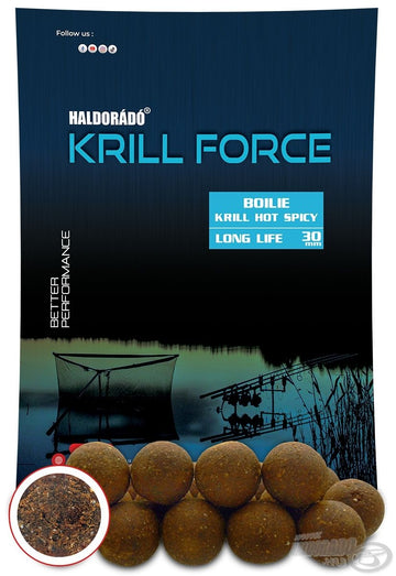 HALDORÁDÓ Krill Force Boilie Long Life - Etető bojli