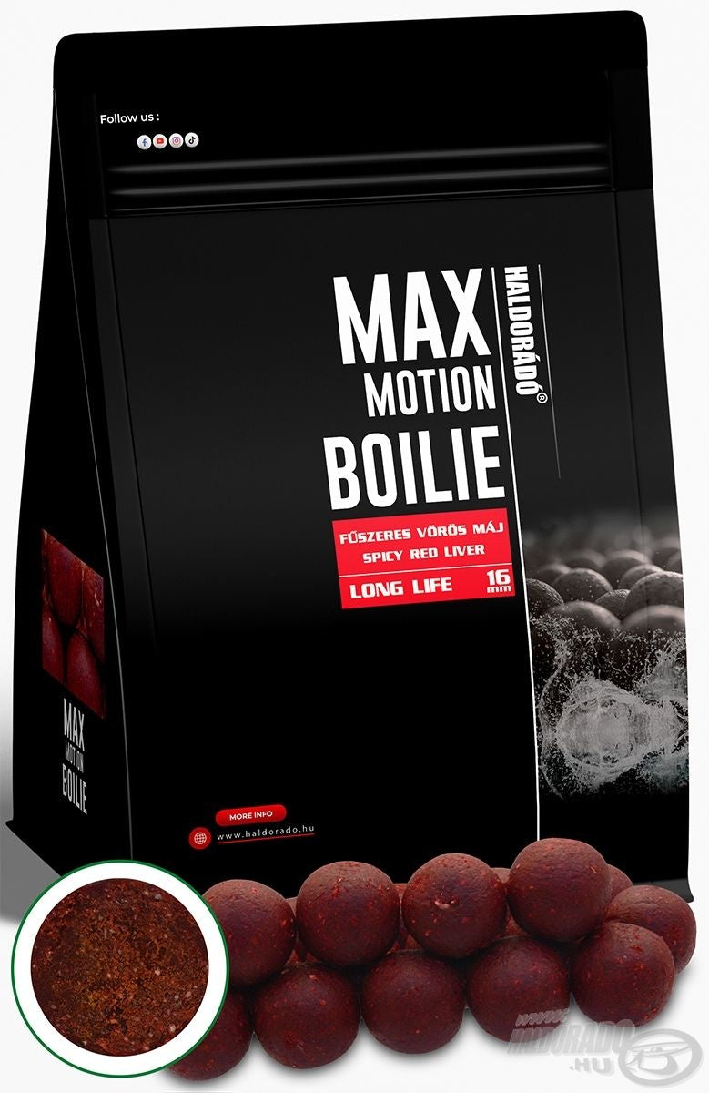 HALDORÁDÓ MAX MOTION Boilie Long Life - Etető Bojli