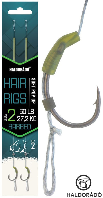 HALDORÁDÓ Soft Pop Up Hair Rigs - professzionális pontyos horogelőke lebegő csalikhoz